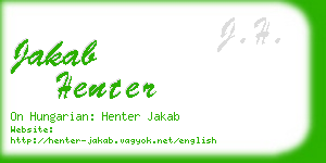 jakab henter business card